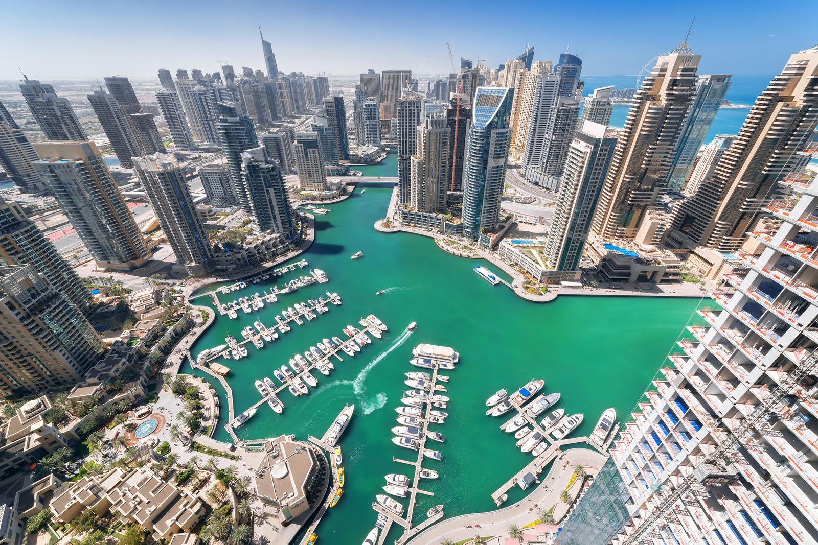 Dubai Marina ночью